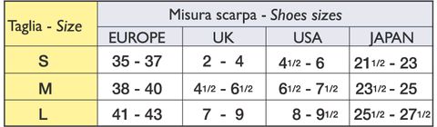 Solidea Miss Relax Support Socks Size Chart Solidea Miss Relax Support Socks Size Chart