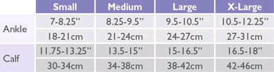 Size Chart For Solidea Leg